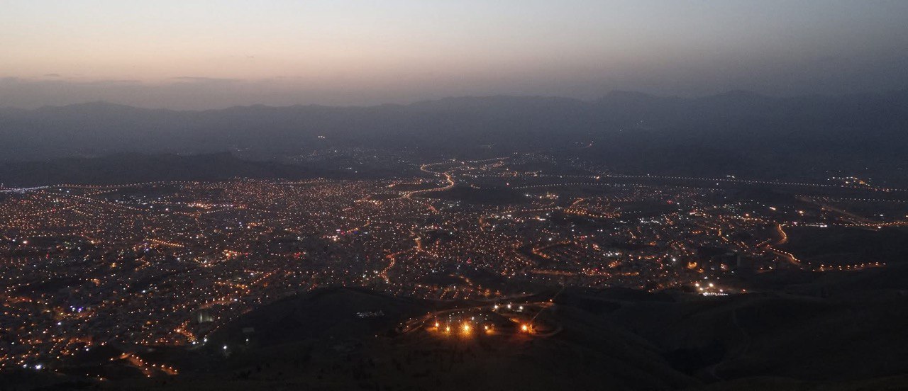 View over Sine (Sanandaj) from Mount Awyer